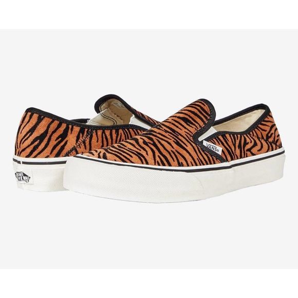 Vans Other - Vans Animal Stripe Men's Slip On SF Shoes Sneakers Suede Size 10 NEW IN BOX